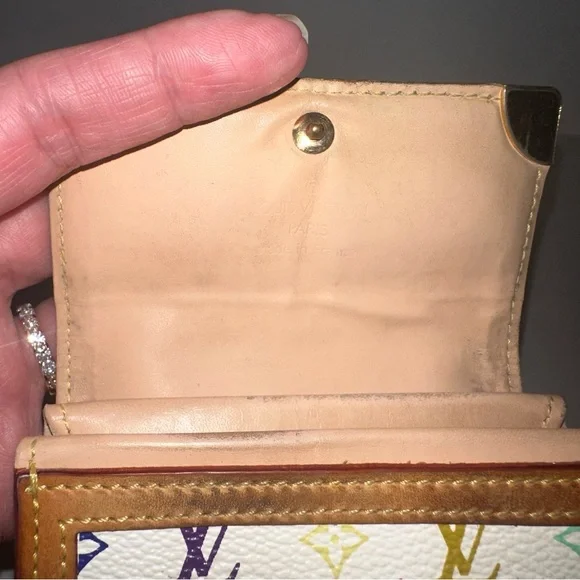 Louis Vuitton Murakami White Monogram Multicolor Porte Monnaie CardHolder MI1015 - Picture 12 of 17